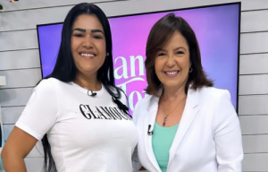 Flávia e Mônica Cunha no programa Manhã Total