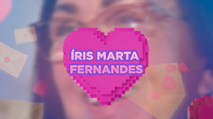 imagem da iris e na frente a logo do Balança Coração com o nome dela.