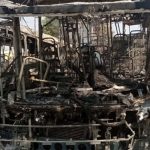 Ônibus do transporte urbano em Uberlândia incendiados