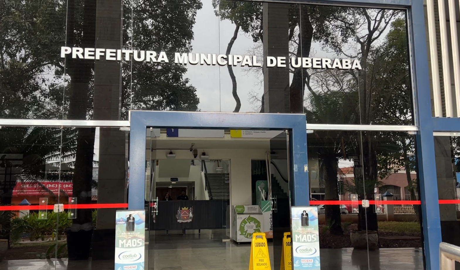 Fachada da prefeitura de Uberaba