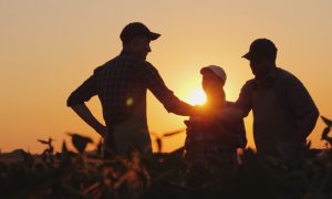 Pessoas discutindo sobre agronegócio e exportação