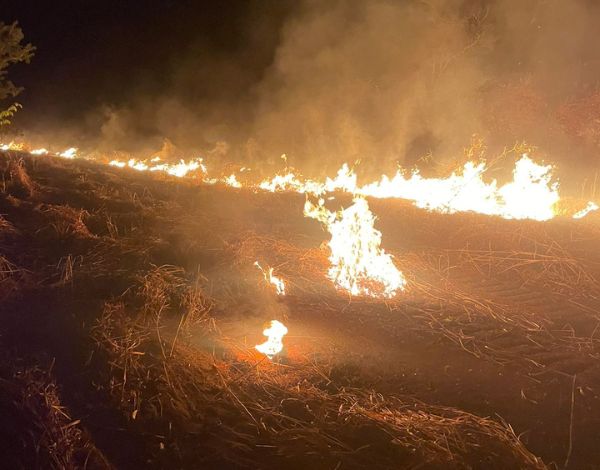 Incêndio na MGC-354 em presidente Olegário