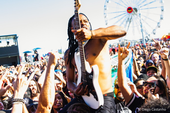 Banda de rock Black Pantera tocando no Rock in Rio