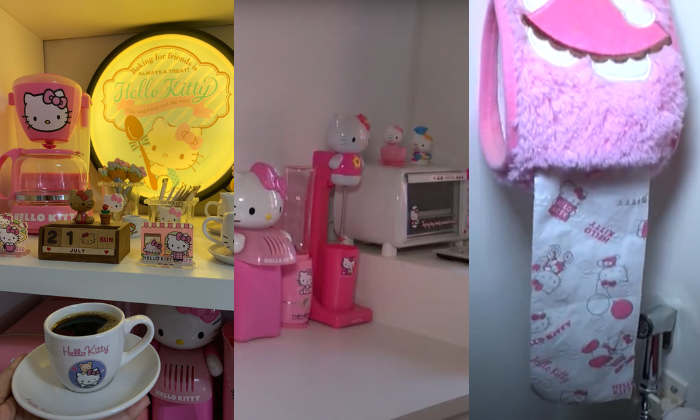 Fernanda diz ser a maior colecionadora de Hello Kitty de Minas Gerais e tem uma casa repleta de itens da personagem