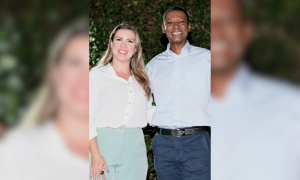 Elisa Araújo e Mauricinho após anúncio dele como vice-prefeito de Uberaba