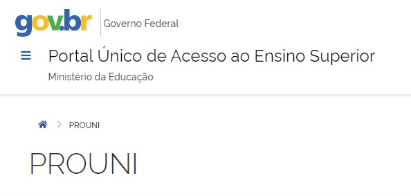 Site do Prouni