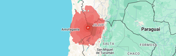 Terromoto atinge norte do Chile - Foto: U.S. Geological Survey