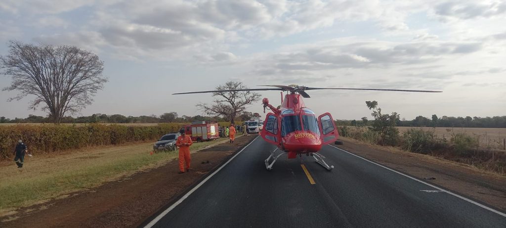 Helicóptero do Corpo de Bombeiros de Uberaba