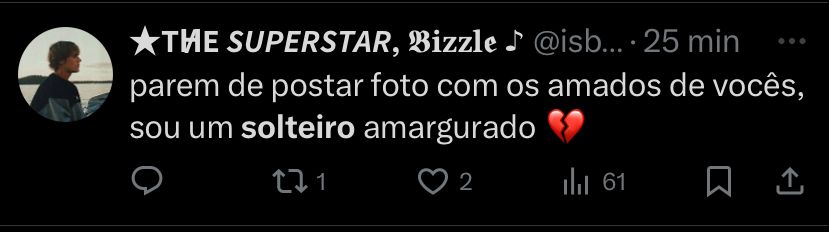 Print do X sobre ser solteiro