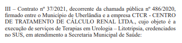 Publicação do Diário Oficial do Município