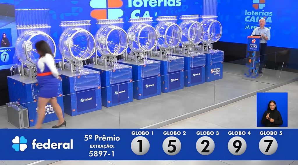 E para levar o prêmio principal na Loteria Federal, você precisa acertar exatamente cinco números. Foto: Reprodução Caixa Econimica Federal