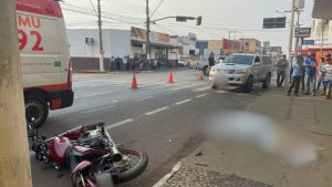 Acidente de moto em Patos de Minas