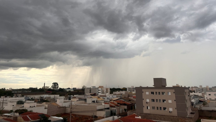 Tempo chuva e céu em Uberlândia