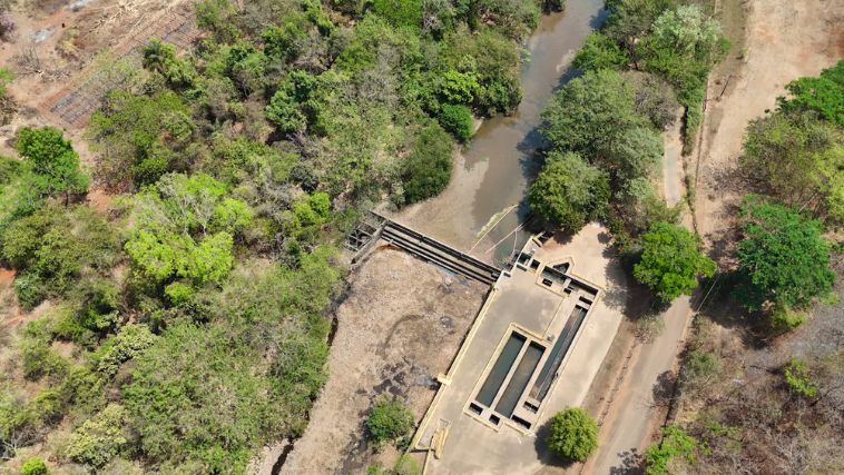 Rio Uberaba durante seca