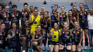 Time que vai representar o Praia na Superliga Feminina de Vôlei.