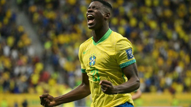 Brasil ocupa atualmente a 4ª posição nas Eliminatórias da Copa do Mundo 2026 - Crédito: Nelson Almeida / AFP