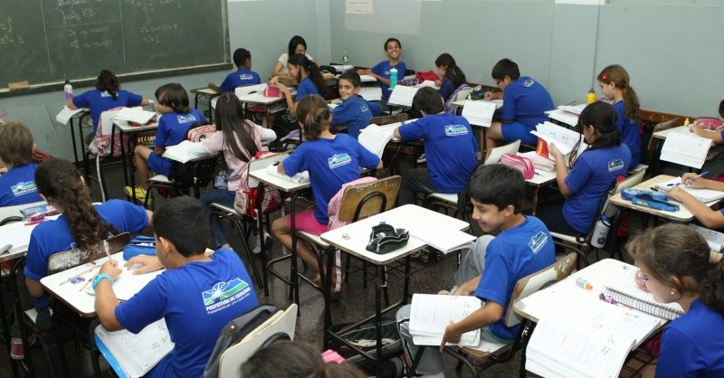 Alunos da escolas municipais