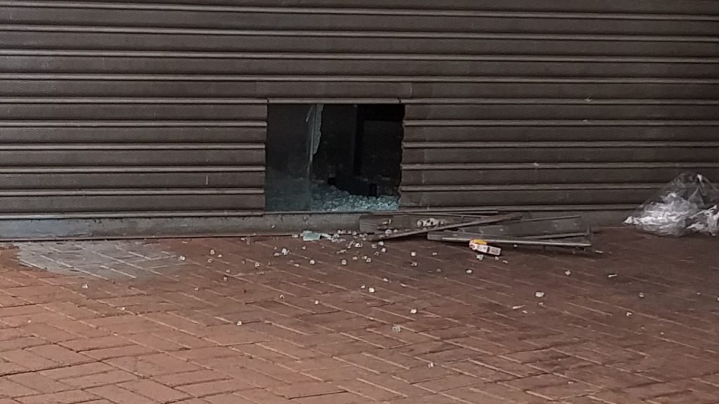 Banco arrombado em Uberlândia