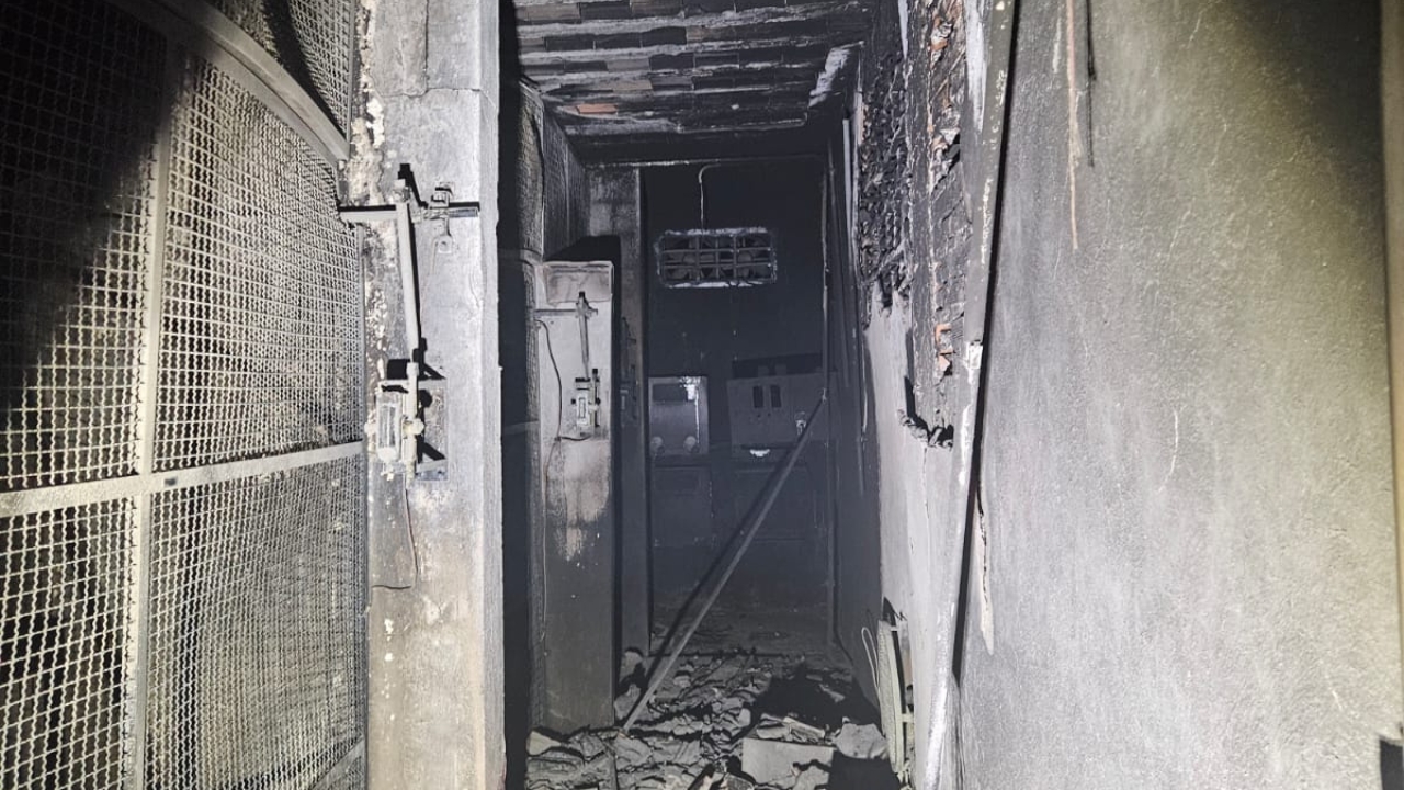 Subestação de energia onde o incêndio teve início