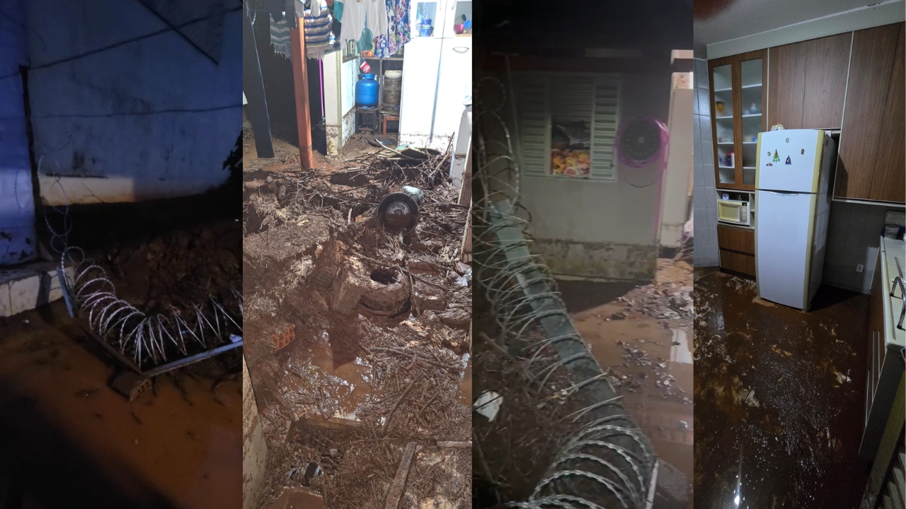 Apesar da queda do muro, não há risco de desabamento na estrutura da casa Apesar da queda do muro, não há risco de desabamento na estrutura da casa