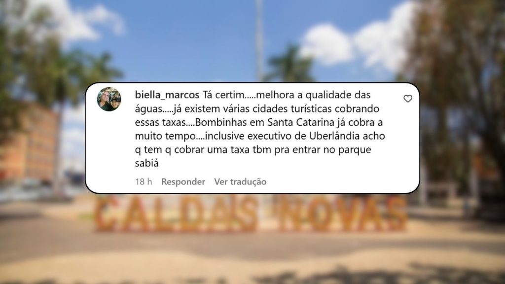 Comentário sobre "Taxa-visitação" de Caldas Novas