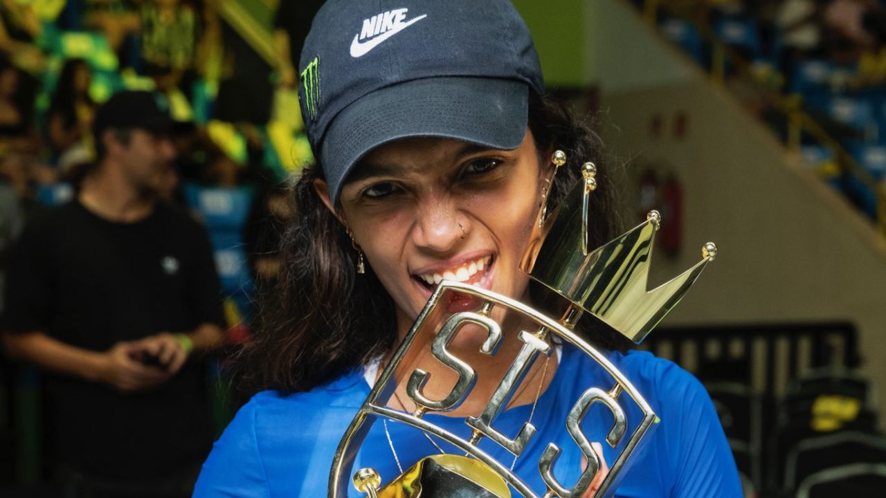 rayssa-leal-campeã-skate Rayssa Leal se tornou a primeira mulher tricampeã da Liga Mundial de Skate Street - Crédito: Reprodução/ X/ Street League Skateboarding