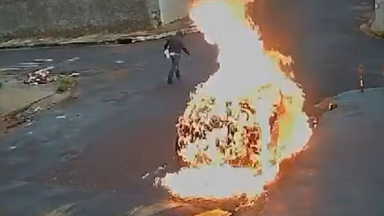 incêndio-criminoso-em-frutal Incêndio criminoso em Frutal é flagrado por câmeras de segurança