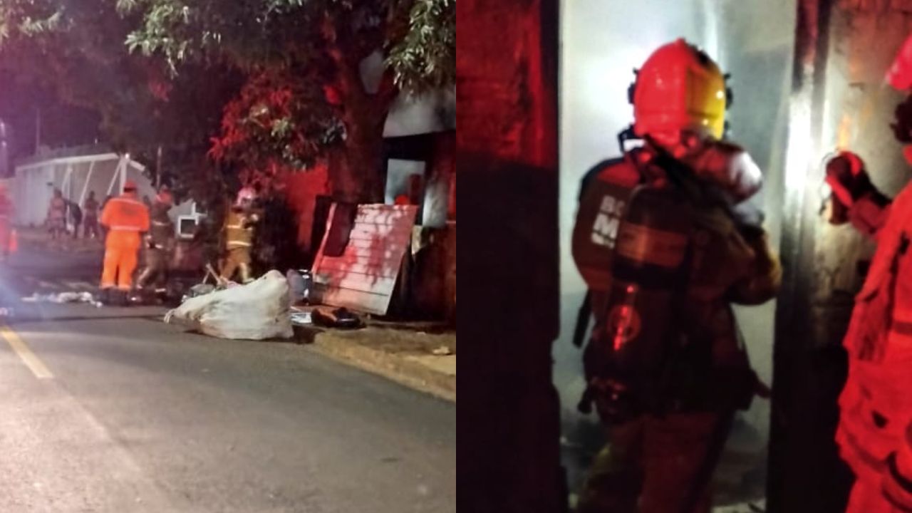 Bombeiros são acionados depois de casa pegar fogo em Uberaba
