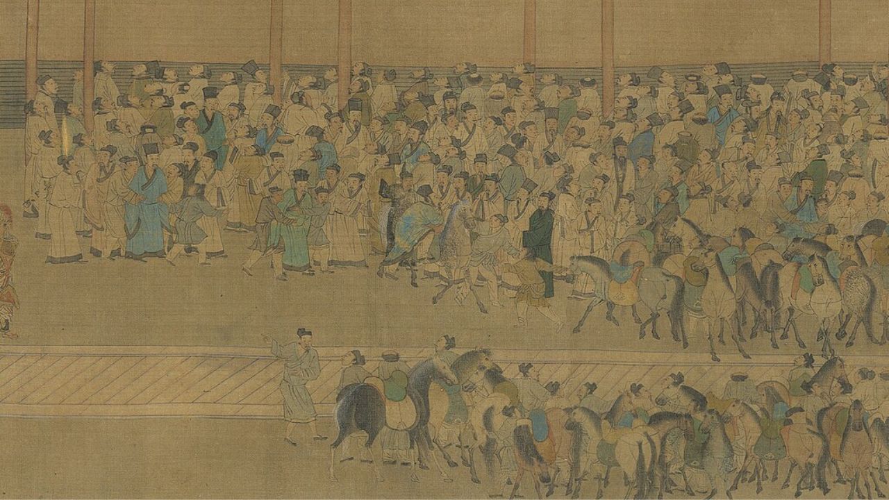 exames-imperiais-concurso Ainda na china antiga, o império realizava provar para selecionar entre o povo pessoas para a vida na burocracia estatal