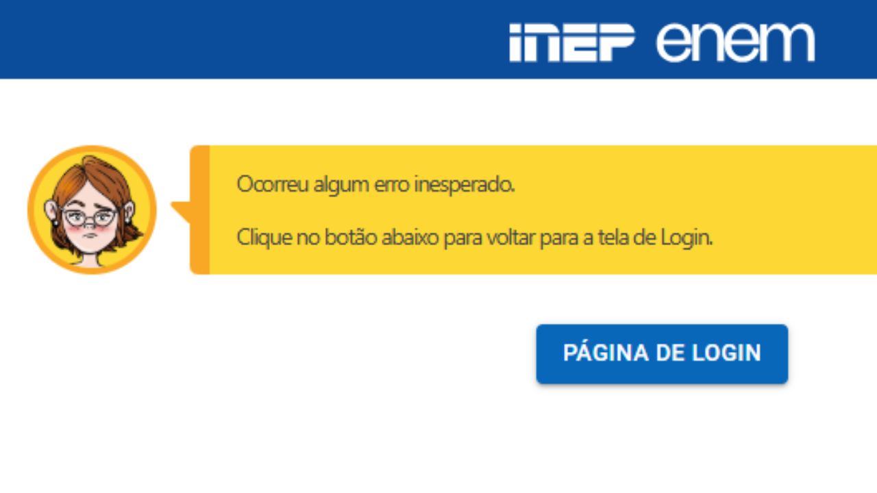 Site do inep apresenta instabilidade