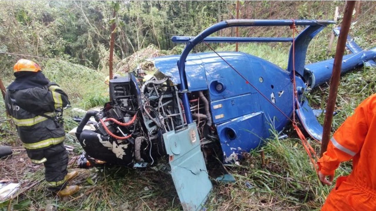 helicoptero-cai-sao-paulo Helicóptero cai em zona Norte de São Paulo e deixa dois mortos - Crédito: Reprodução/ "X"