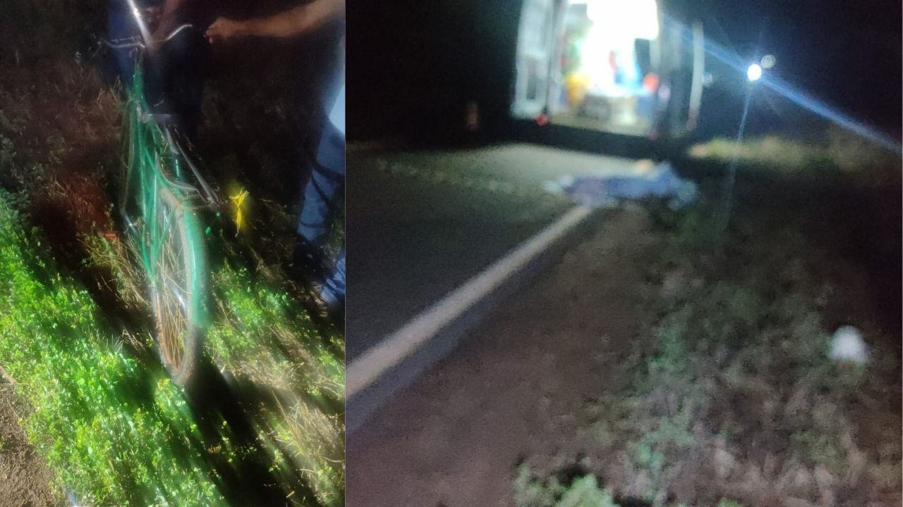 Ciclista morre atropelado