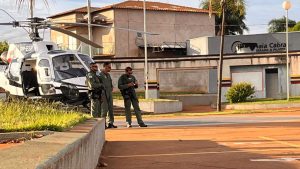 O helicóptero auxiliou na Operação Cantoneira