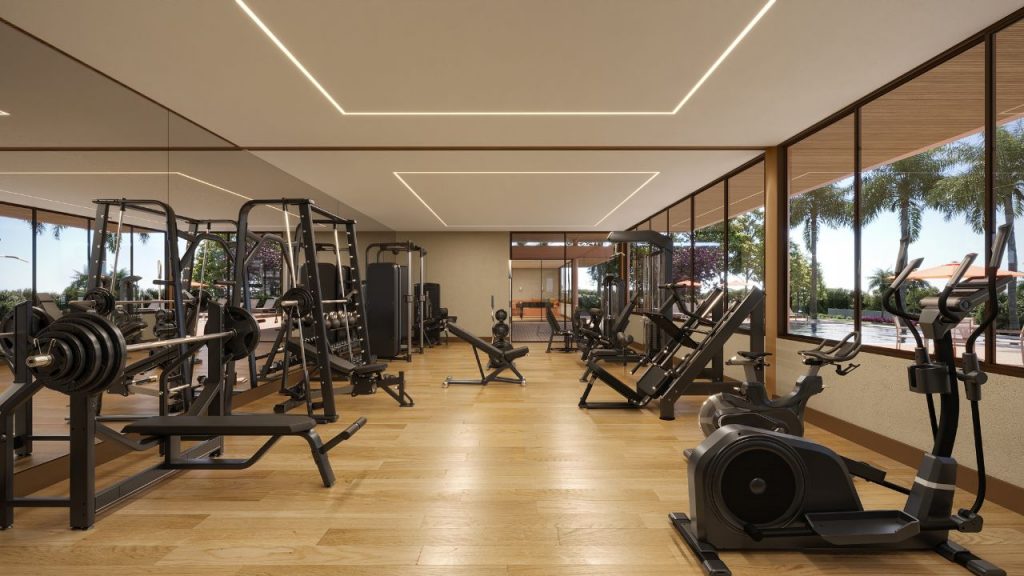 As áreas comuns serão entregues mobiliadas, com academia completa