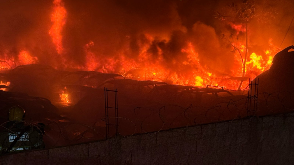 O vigilante denunciou que se tratou de um incêndio criminoso