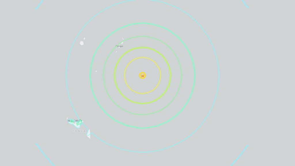 O forte terremoto atingiu Lifuka, uma das principais ilhas do país