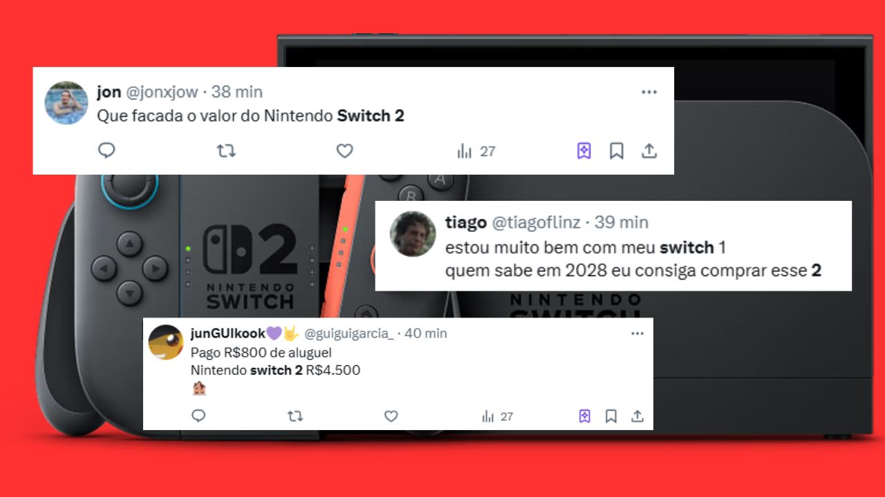 Fãs da Nintendo se surpreenderam com o preço do novo console, que será lançado ainda neste ano, o Switch 2 