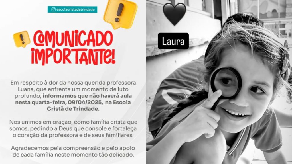 Laura estudou na escola onde a mãe trabalha como professora