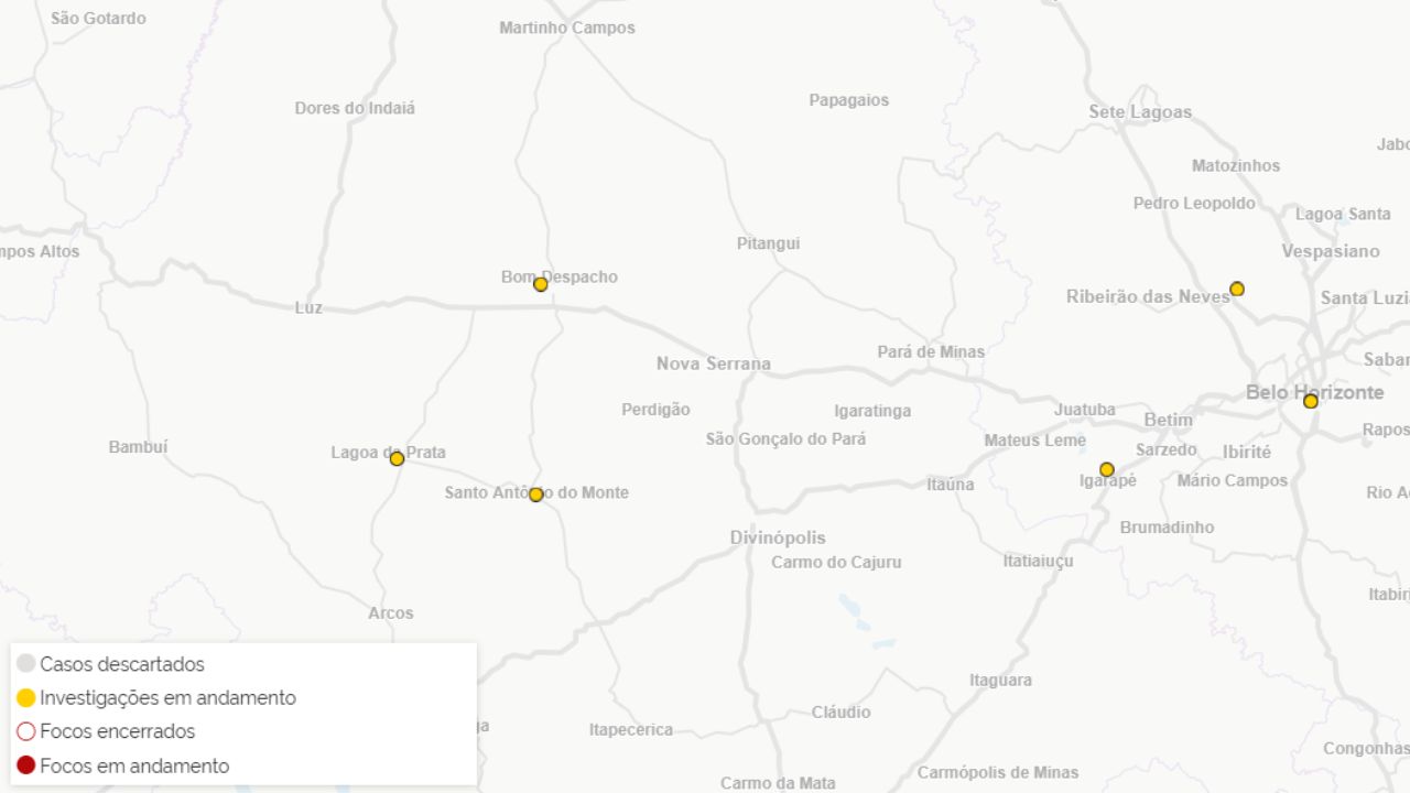 Gripe aviária em Minas Gerais