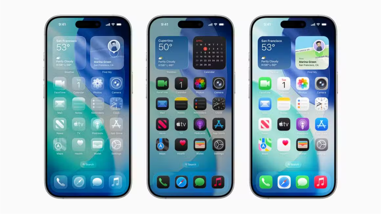 iphone-apple-ios-26 Menu do novo IOS 26 será mais translúcidos