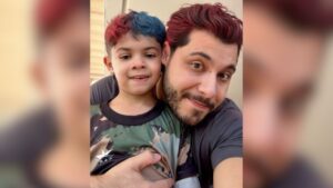 Murilo Huff e o filho com Marília Mendonça, Léo.