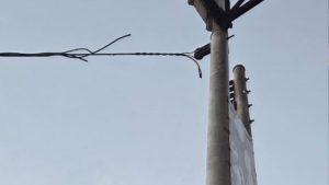 Fios de energia roubados