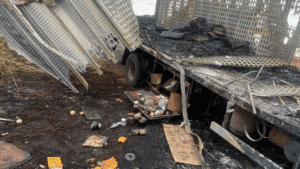 Corpo com cal encontrado pode ser de homem desaparecido que teve seu caminhão incendiado na BR-050, em Uberaba