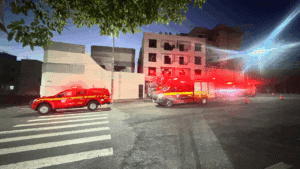 Incêndio em apartamento mobiliza bombeiros e termina com resgate de moradora e animais em Uberaba