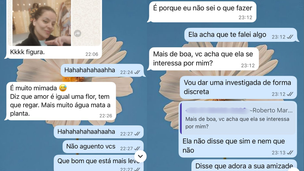 Conversas entre Renato e amiga que morava no local mostra sentimentos não correspondidos com Renata Miranda. 