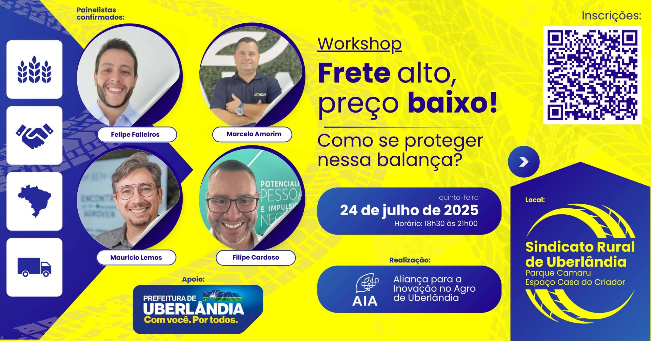 Workshop gratuito debate logística e preço de commodities agrícolas Workshop gratuito debate logística e preço de commodities agrícolas