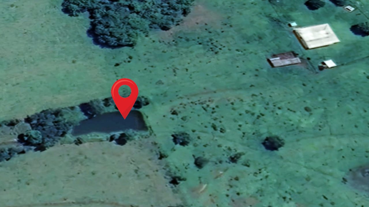 Local onde homem se afogou na zona rural de Monte Alegre de Minas