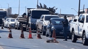 Pedestre morre ao ser atropelado por carreta na BR-365, próximo à Minervina, em Uberlândia