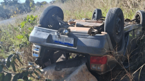 Homem morre em capotamento na MG-413, no km 19 da Serra do Barracão, em Araguari