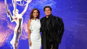 Branda Song e Harvey Guillén, atores que anunciaram os indicados ao Emmy Awards 2025